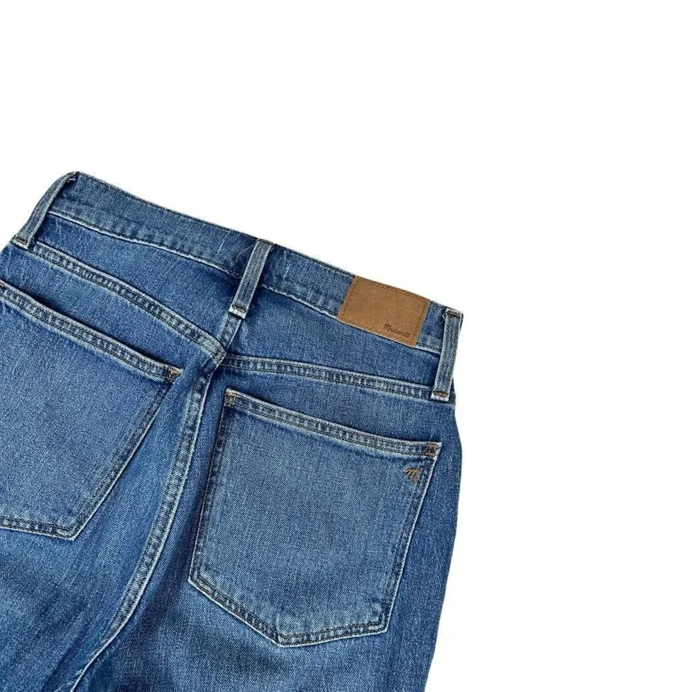 Madewell Jeans Womens Size 26 Straight Blue Denim Stretch The MomJean High Rise